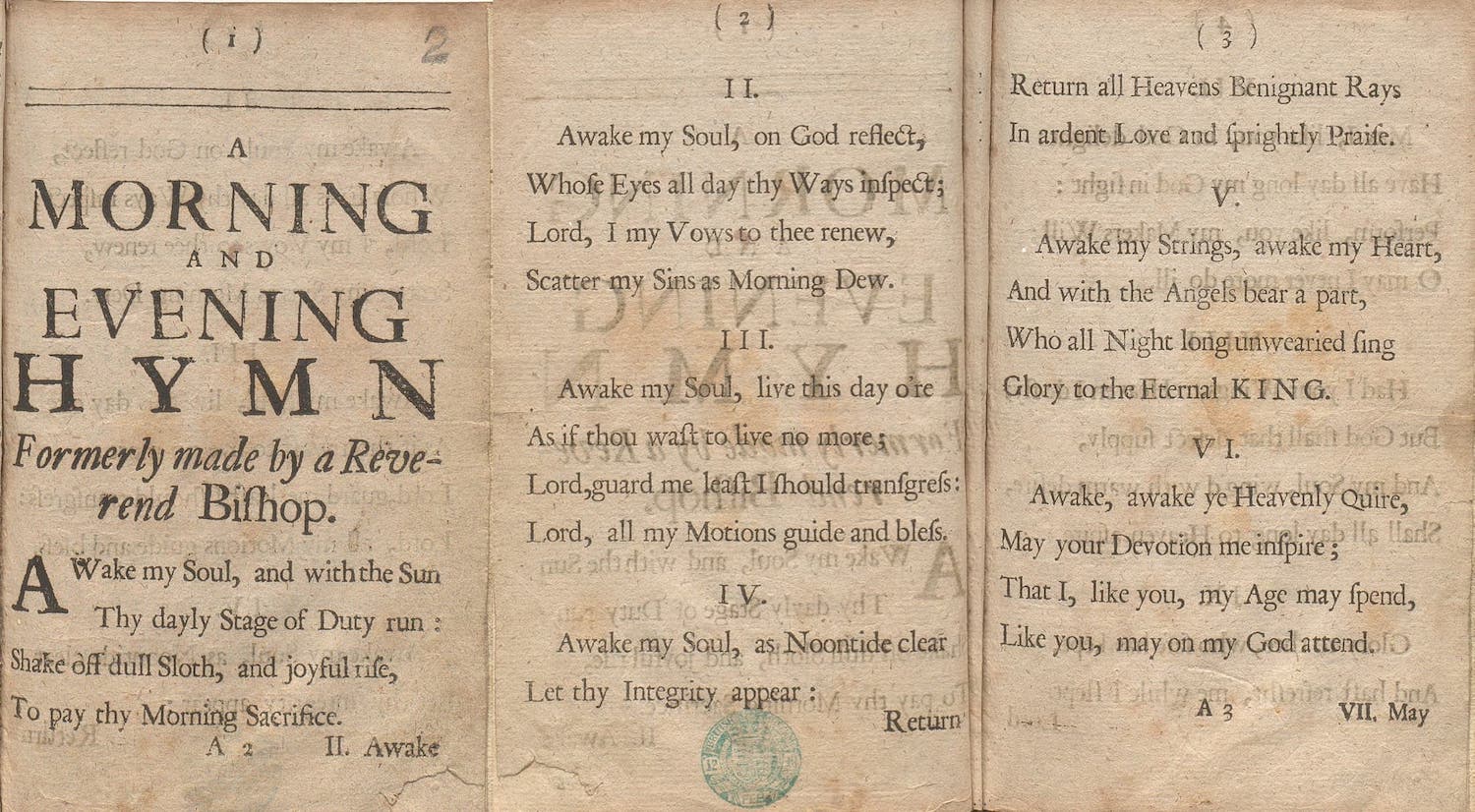 Image of A Morning Hymn from Thomas Ken's Manual